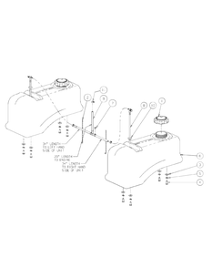 Fuel Tank Assembly Diagram and Parts List for M48-KW 53AI8CTV750-23HP Cub Cadet Lawn Tractor